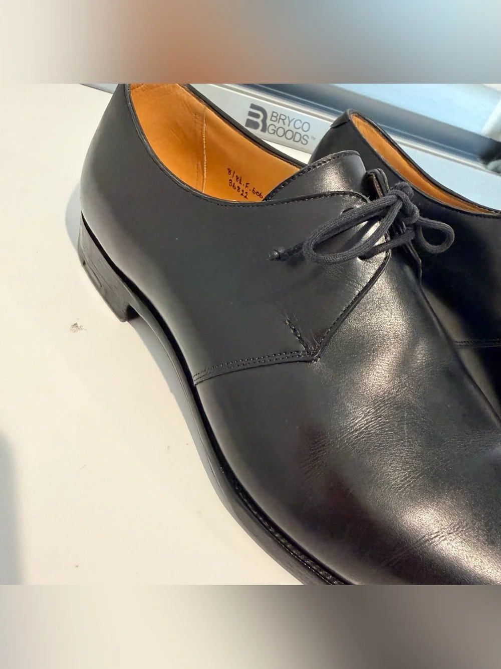 Edward Green Grosvenor Derby Shoes Men Size 8.5 Black Leather